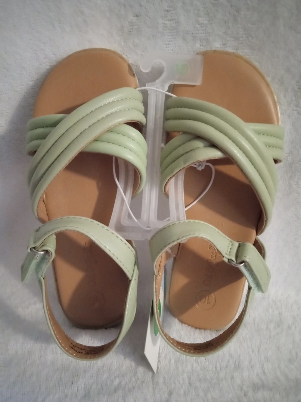 Cat & Jack Mint Green Crisscross Strap Sandals